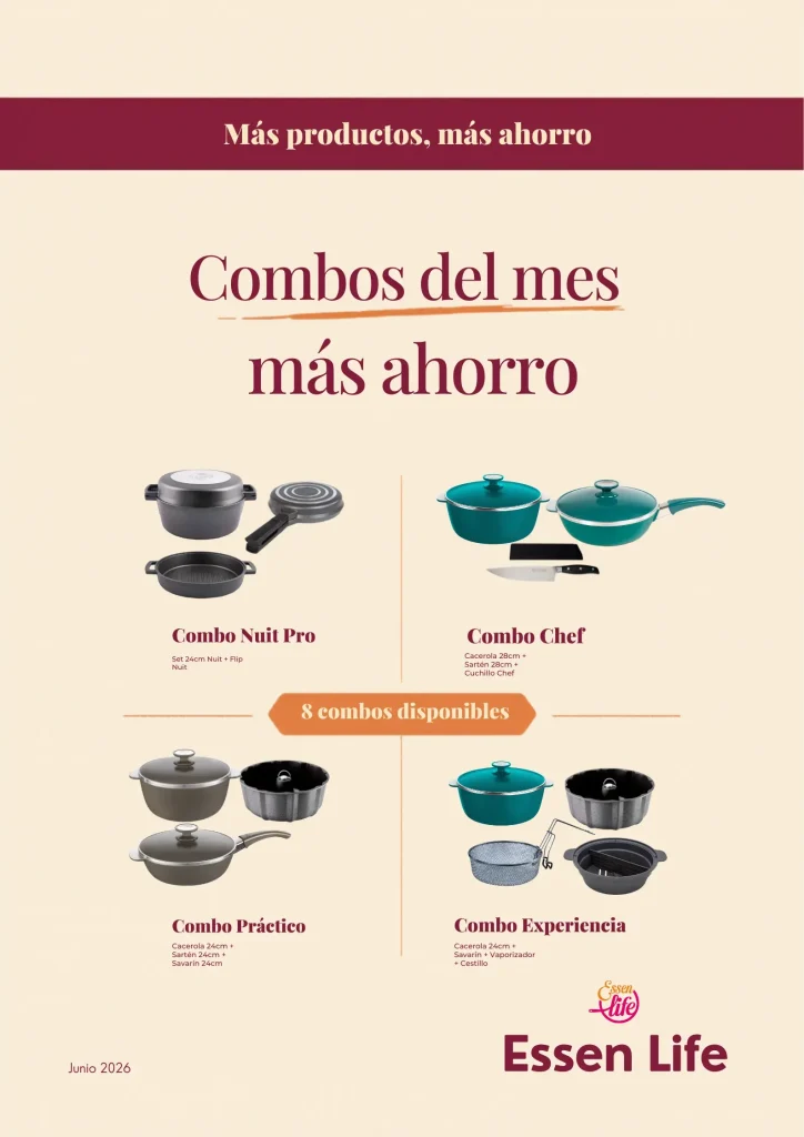 Combos Essen junio 2026 - Combo Nuit Pro, Combo Chef, Combo Práctico, Combo Experiencia, Combo Fusión, Combo Utility