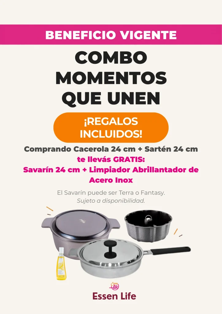 Cacerola 24cm mas sartén 24cm con savarin y abrillantador essen de regalo